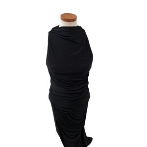 House of Harlow 1960 Revolve Mesh Ruched Maxi Skirt Set Black